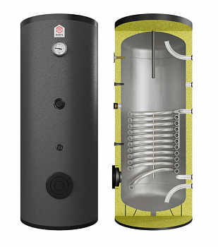 Бойлер косвенного нагрева KRATS 1000 л, 1 змеевик, 10 бар с возм.подключения ТЭНа